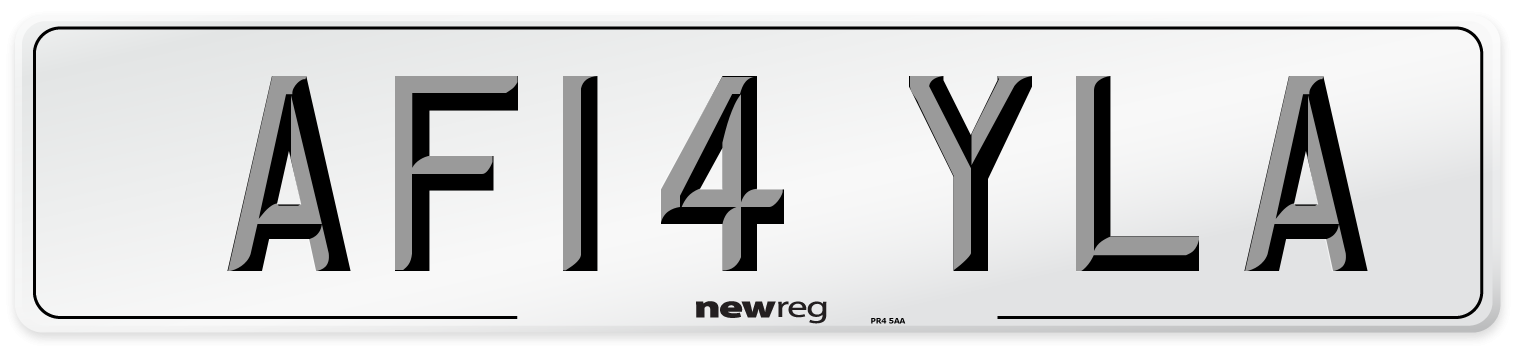 AF14 YLA Number Plate from New Reg